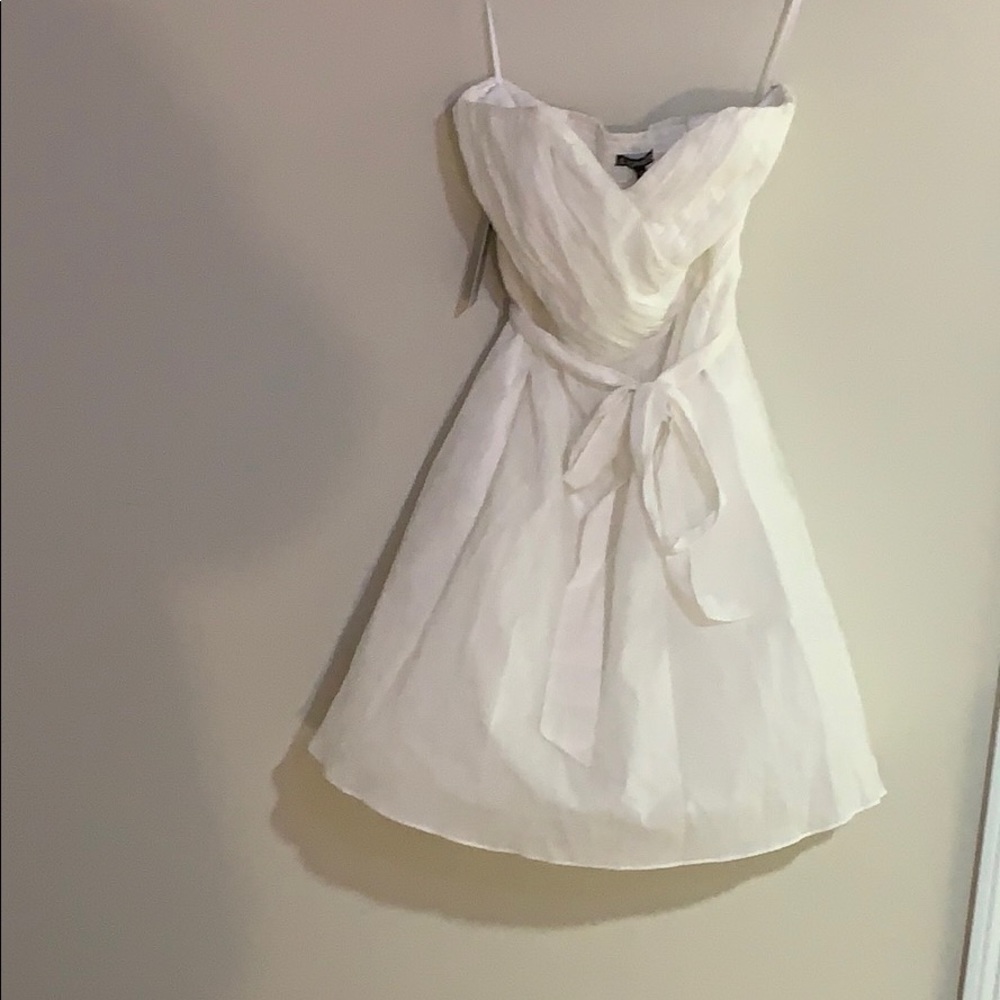 Express white cotton strapless dress. NWT!
